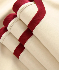 T-shirt pour homme 100% coton à texture côtelée Contraste Color Block Design Loose Fit Breathable Short Sleeve Front Made Bangladesh - Product Image 6