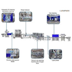 Machine automatique de ligne de remplissage d'emballage de boîtes de lait en poudre de protéines de café de sirop sec - Product Image 4
