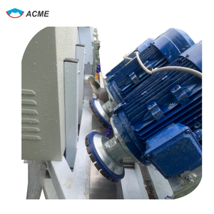 Machine de scie à onglets de qualité supérieure avec trois têtes système de piston pneumatique Table à rouleaux auxiliaire pierre de poussée - Product Image 4