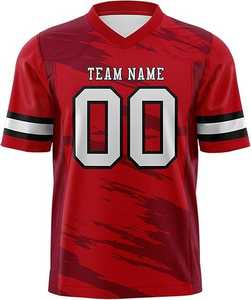 Uniforme de Fútbol Americano Personalizado con Camuflaje, Sublimado, Cuello en V, Manga Corta, Transpirable, Protección UV, Logotipo del Equipo, Nombre y Número - Product Image 5