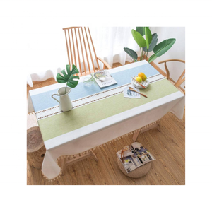 High Grade Quality Solid <b>Grey</b> 100% Cotton Woven Trendy Embroidered Hotel <b>Table</b> <b>Cloth</b> Cover for Weddings Banquets Home Decors - Product Image 4