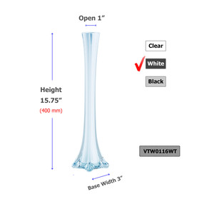 VTW0116WT - White Eiffel Tower <b>Vase</b> - 16 - Product Image 4