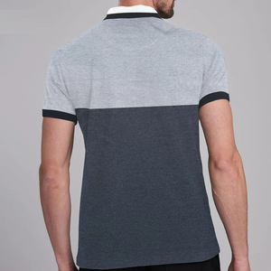 Respirant col rond manches courtes tenue décontracté demi-manches pour Polo T-Shirt Polyester confortable motif solide - Product Image 3