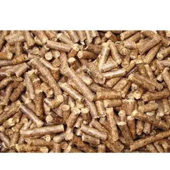 15 mm+ dunkelbraunes Biomasse-Holzpellets, 6%, Dicke: 6 mm