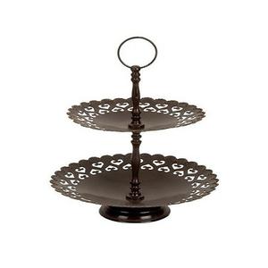 Soporte de aluminio para pasteles y dulces de 2 niveles, soporte para servir chocolates de forma redonda de la mejor calidad a un precio asequible - Product Image 6