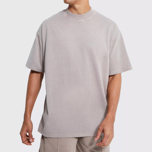 Camiseta Lisa Extra Grande para Hombre, de Algodón Grueso, con Logotipo Personalizado, Informal, para Verano - Product Image 4