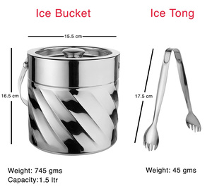Premium Ice Bucket For Cold <b>Water</b> Beer Wine Champagne Cooler Wine Beer Vodka Ice Cube Bucket With Stand - Product Image 2