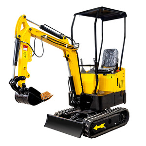 Mini-excavatrice compacte jaune avec moteur de 120 kW, garantie de 4 ans, accessoire godet et auvent de protection - Product Image 4