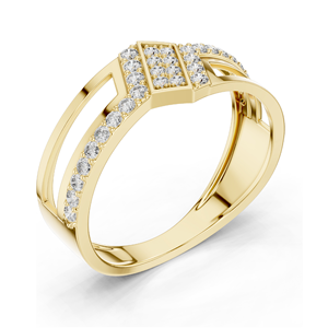 แหวนเพชรแล็บ 0.352 กะรัต และมอสซาไนต์สำหรับสุภาพสตรี ความใส VVS-VS ทอง 18KT, 14KT, 10KT และเงิน 925  ทองชมพู, ทองเหลือง, ทองขาว - Product Image 6