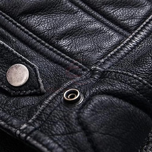 Vêtement d'extérieur d'hiver pour homme, best-seller, classique, vintage, rétro, motard, en laine/polyester, col en V, coupe ajustée, respirant, imperméable, coupe-vent - Product Image 6