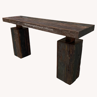 Table Console Industrielle Vintage Jodhpur Vieux Chemin de Fer en Bois Dormeur Bois Antique Recyclé Style Rustique Exportateurs de Meubles de Maison