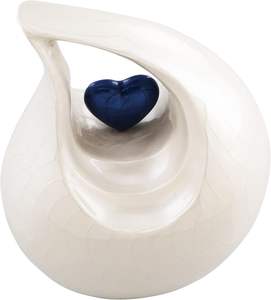 Heart of Love Urnas de cremación para adultos para cenizas humanas Hombres y mujeres, Urna funeraria (Blanco Azul, Adulto) - Product Image 4