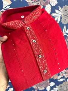 Jacquard en coton épais avec broderie lourde et pyjama en coton Raymond - Product Image 3