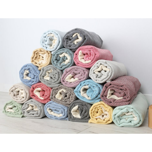 Cotton Blend Quick Dry Tropical Beach <b>Towel</b> <b>Turkish</b> Peshtemal Fouta Blanket Sarong Cover-Up Scarf and Home Decor Throw - Product Image 1