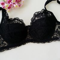 Bralette d'été en dentelle pour femmes Lingerie solide à armatures sans fil couvre-sein coupe complète grande taille soutiens-gorge réglables pour femmes