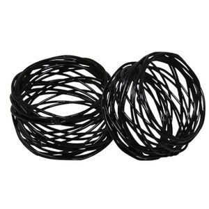 Rond de serviette en métal noir rond décoratif antique et manchette de serviette en cerceau en métal pour fournitures de restaurant à prix compétitif - Product Image 2