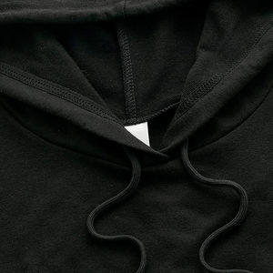 Haute qualité tendance femmes coton haut court à capuche 100% coton à manches longues vêtements décontractés mode femmes sweats à capuche - Product Image 3