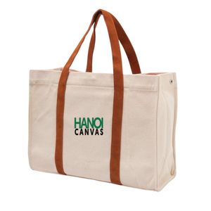 Customized Eco-Friendly Canvas Tote <b>Bag</b> Lightweight Cotton Shoulder <b>Bag</b> Custom Logo Versatile <b>Reusable</b> <b>Shopping</b> <b>Bag</b> Vietnam OEM - Product Image 1