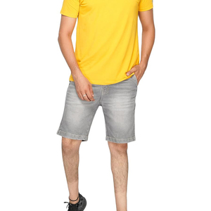 Custom Design Breathable <b>Men's</b> <b>High</b> <b>Waist</b> Straight Style Denim Shorts Spandex/Cotton Summer Casual - Product Image 1