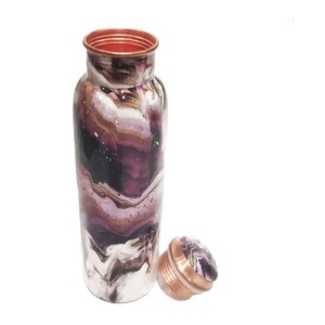 2025 Wholesale Seller Trending Elegant Ayurvedic Health Healing Benefits <b>Metal</b> Leakproof Custom Printed Copper <b>Water</b> <b>Bottle</b> - Product Image 1