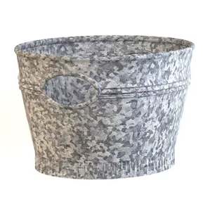 Jardinière ovale en métal faite à la main de haute qualité salon intérieur et extérieur Pots de jardin décoratifs approvisionnement en vrac en gros - Product Image 4