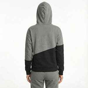 Sudaderas con Capucha Elegantes para Mujer, Diseño de Bloques de Color en Dos Tonos, Logotipo Personalizado, Colores de Marca, Ajuste Holgado, Algodón Grueso - Product Image 3