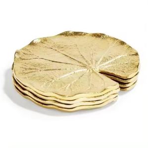 ถาดโลหะสำหรับเสิร์ฟอาหารดีไซน์ใบไม้ทำด้วยมือเครื่องครัวออกแบบได้ตามต้องการ - Product Image 1