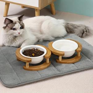 Customizable natural wood holder for pet food <b>bowl</b> dog feeding station wooden <b>stand</b> from Vietnam - Product Image 3