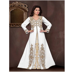 Hijab caftan islamique en Georgette brodé de mode modeste de qualité supérieure pour les femmes pour les prières quotidiennes Eid musulman traditionnel - Product Image 1