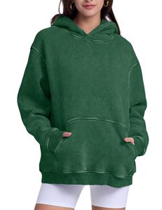Sudaderas con capucha de gran tamaño para hombre Unisex Acid Wash Basics Hoodie Heavyweight 100% Cotton Blended Pullover Sudadera Vintage Streetwear - Product Image 1