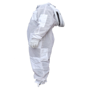 Équipement d'apiculture Miel Apiculteurs Sécurité Air Respirant Coton Corps Complet Abeille Tenue De Protection Costume Avec Voile Capuche Chapeau - Product Image 4