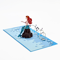 Best Seller 3D Pop Cards Flores hechas a mano de alta calidad para la graduación Día de San Valentín Cumpleaños 'Gracias' Mensajes-Directo