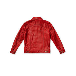 Chaqueta de cuero occidental clásica para hombre con forro suave y aspecto rústico Chaqueta de cuero estilo vaquero para hombre - Product Image 4