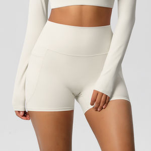 Pantalones cortos de yoga al por mayor gimnasio fitness transpirable deporte entrenamiento personalizado gimnasio deporte entrenamiento sin costuras fitness yoga pantalones cortos - Product Image 3