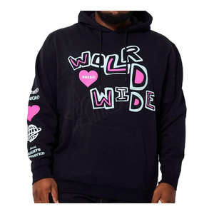 Sweats à capuche streetwear pour hommes avec logo personnalisé de haute qualité 100% coton surdimensionné unisexe poids lourd 3D sweats à capuche avec lettres à impression bouffante - Product Image 6