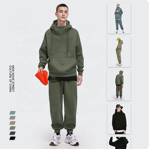 Vente en gros Sweat à capuche noir classique unisexe doublé polaire épaisse 100% coton Hip Hop décontracté style surdimensionné pour hommes pour l'hiver - Product Image 5