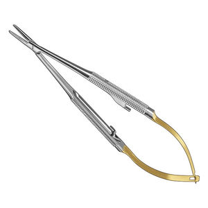 Soporte de aguja de alta calidad, TC fórceps, soporte de microaguja Castroviejo, fórceps de soporte de aguja de Barrquer quirúrgico recto de 9 CM - Product Image 6