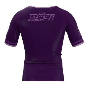 OEM personalizado de fábrica BJJ Rash Guard manga corta No Gi Grappling MMA parte superior de compresión con impresión por sublimación Anti-UV secado rápido - Product Image 4