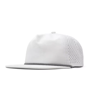 Casquette de camionneur imperméable avec logo personnalisé, résistante à l'eau, à 5 panneaux, avec cordon coupé, perforée, logo brodé - Product Image 6