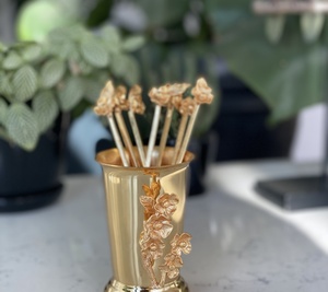 ขายดีที่สุดแฮนด์เมดตกแต่งดอกไม้ออกแบบที่วางช้อนส้อมโลหะในราคาขายส่ง - Product Image 2