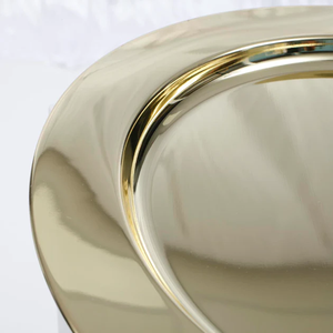 Assiette de chargeur en aluminium à thème classique plateau de service fait main de concepteur unique plaque de chargeur en métal de table décorative de mariage - Product Image 2