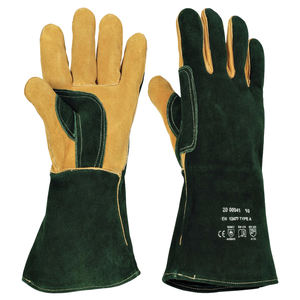 Guantes de soldadura de cuero de grano de cuero de vaca resistentes y duraderos, guantes de cuero de seguridad de doble palma para uso diario de hombres - Product Image 2