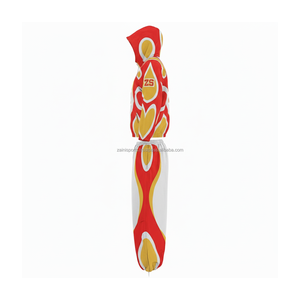 Survêtement coupe-vent en nylon léger de haute qualité 230 GSM conception de panneau incurvé rouge jaune logo imprimé personnalisé grande taille - Product Image 3