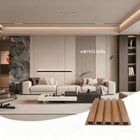 Panneau mural en composite de bois de bambou à cinq nervures, classe E0, classe B1, ignifuge, imperméable, résistant à l'humidité, pour salon