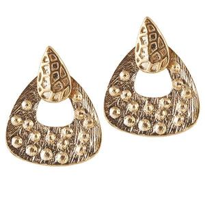 Pendientes Kriaa Vintage de oro rosa de 18 quilates con piedra austriaca, pera, diamantes de corte princesa, joyería de moda para compromiso - Product Image 1