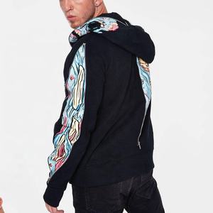 Vente en gros de pull avec logo personnalisé Sweat à capuche avec fermeture à glissière intégrale réfléchissante Sweat à capuche lumineux avec impression numérique 3D - Product Image 2