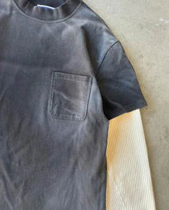 Haute qualité coton lourd hommes Vintage lavage à l'acide T-Shirt à manches longues col rond Street Wear grande taille décontracté imprimé coupe surdimensionnée - Product Image 4