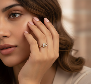 แหวนเพชรทองคำรูปดาวพระจันทร์สุดหรูสำหรับของขวัญวันครบรอบหรือของขวัญหมั้น - Product Image 5