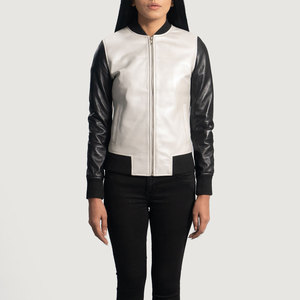 Chaqueta de Cuero para Motocicleta, Informal, de Manga Larga, Transpirable, para Mujer, con Cuello Alto, Cierre de Cremallera, Estilo Moderno y Urbano para Invierno - Product Image 1