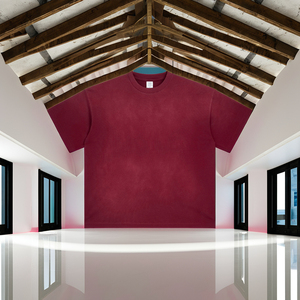 T-shirts unisexes surdimensionnés en coton 100% lourd (280 g/m²) pour streetwear, personnalisables, vierges, teints, respirants, vente en gros - Product Image 2